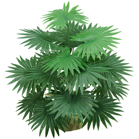 Planta Artificial Folhagem Palmeira Leque 65cm Decorativa Verde
