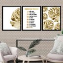 Ver imagem 1 de Kit 3 Quadros Motivacionais Sucesso - Dourado 33x24cm - com Vidro:madeira Preta