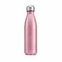 Ver imagem 1 de Garrafa Térmica MS914 500ml Aço Inox Portátil Viagem Metálica Cintilante:Rosa