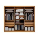 Ver imagem 4 de Guarda-Roupa 3 Portas Portas Ripadas Milano MDF Marrom/Cinamomo