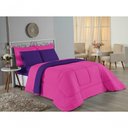 Ver imagem 4 de Edredom Solteiro Nobre 1 Peça Dupla Face 1,60m X 2,40m Malha 100% Algodão - Pink / Roxo