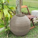 Ver imagem 2 de Vaso Planta 60x60 Esférico Rústico Polietileno - MARROM CHOCOLATE 020