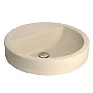 Cuba de Apoio Cilíndrica com 2 Planos 45,5x45,5cm Creme - L.90.37