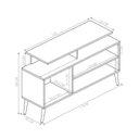 Ver imagem 4 de Rack Para Tv Leo Off White E Canela