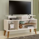 Ver imagem 1 de Rack Para Tv Leo Off White E Canela