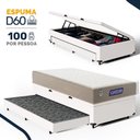 Ver imagem 2 de Cama Box Baú com Colchão Gazin de Espuma D28 Double Face Force Plus + Auxiliar de Espuma Solteiro