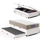 Ver imagem 1 de Cama Box Baú com Colchão Gazin de Espuma D28 Double Face Force Plus + Auxiliar de Espuma Solteiro