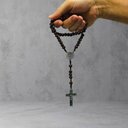 Ver imagem 4 de Terço Medalha Das Duas Cruzes Madeira 8 Mm