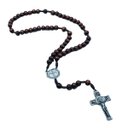 Ver imagem 3 de Terço Medalha Das Duas Cruzes Madeira 8 Mm