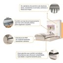 Ver imagem 3 de Guarda Roupa Solteiro com Bicama 4 Portas 2 Gavetas e Bau Milena Acp Móveis Branco/lilas