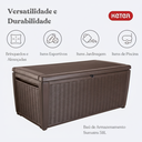 Ver imagem 3 de Caixa Grande Organizadora 511 Litros Baú Multiuso Keter Sumatra Marrom