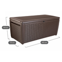 Ver imagem 5 de Caixa Grande Organizadora 511 Litros Baú Multiuso Keter Sumatra Marrom