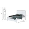 Cama Casal Ambiente Reali 140 Branco Brilho - Lopas - 3