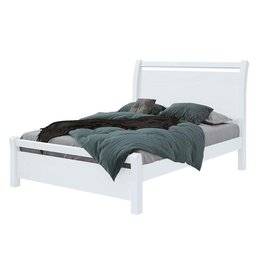 Cama Casal Ambiente Reali 140 Branco Brilho - Lopas - 4
