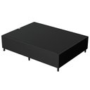 Ver imagem 1 de Base para Cama Box Casal 138x188cm Hit I02 Suede Preto - Mpozenato