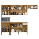 Ver imagem 6 de Cozinha Compacta 100% MDF 4 Peças Balcão 120cm com Tampo Vert Plus Branco/Freijó