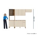 Ver imagem 5 de Cozinha Compacta 100% MDF 4 Peças Balcão 120cm com Tampo Vert Plus Branco/Freijó