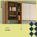 Ver imagem 7 de Cozinha Compacta 100% MDF 4 Peças Balcão 120cm com Tampo Vert Plus Branco/Freijó