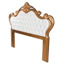 Ver imagem 1 de Cabeceira Decorativa Módena Solteiro Bege/Dourada - Gran Belo