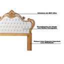 Ver imagem 3 de Cabeceira Decorativa Módena Solteiro Bege/Dourada - Gran Belo