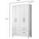 Ver imagem 5 de Guarda-roupa Solteiro 4 Portas 2 Gavetas Chile Moval