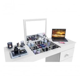 Escrivaninha Penteadeira Isadora 3 Gavs 100% Mdf Branco Acet - 2
