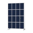 Ver imagem 1 de Armário Roupeiro De Aço Para Vestiário 16 Portas Locker Azul Marinho