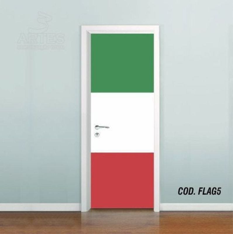 Adesivo De Porta Bandeira Italia - 0,90x2,10m - 1