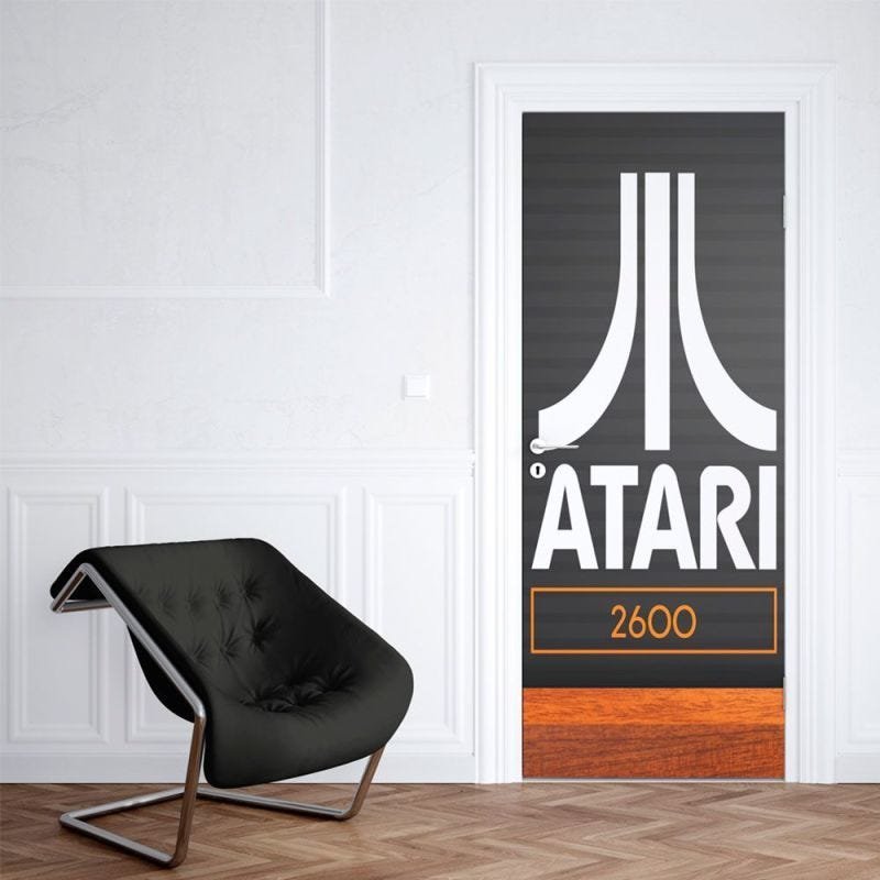 Adesivo de Porta Game Atari Jogo - G 90x210 cm - 1
