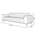 Ver imagem 5 de Sofá Living Átila Velusoft Terracota, 2,10 Metros, Design Retrô.