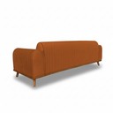 Ver imagem 4 de Sofá Living Átila Velusoft Terracota, 2,10 Metros, Design Retrô.