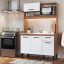 Ver imagem 2 de Cozinha Naty 4 Portas 1 Gaveta Espaço para Forno - Casajá - Freijo/branco