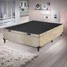 Base Cama Box Bau Articulado Casal 1,88x1,38x0,40 Suede e Bege - 1