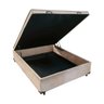 Base Cama Box Bau Articulado Casal 1,88x1,38x0,40 Suede e Bege - 2
