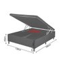 Base Cama Box Bau Articulado Casal 1,88x1,38x0,40 Suede e Bege - 4