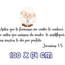 Ver imagem 2 de Adesivo de Parede Ovelhinha - Jeremias 1:5:100 X 64 Cm