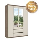 Ver imagem 1 de Guarda-roupa 4 Portas com Espelho Nobre 100 Mdf Thb