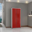 Ver mais imagens de Armário Aço Escritório Fechadura 3 Prateleiras Vermelho