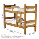Ver imagem 3 de Beliche Solteiro Mdf 199x95 Cm Leticia Nature Decmade