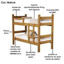 Ver imagem 4 de Beliche Solteiro Mdf 199x95 Cm Leticia Nature Decmade