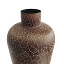 Ver imagem 2 de Vaso Oval Decorativo com Pintura Craquelada em Metal 15x10cm