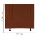 Ver imagem 3 de Cabeceira Estofada Grécia 195CM King Suede Bordo - D A DECOR