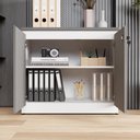 Ver imagem 6 de Armário Baixo para Escritório e Home Office Travamento com Chave 2 Portas 1 Prateleira MDP 80cm