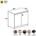 Ver imagem 5 de Armário Baixo para Escritório e Home Office Travamento com Chave 2 Portas 1 Prateleira MDP 80cm