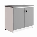 Ver imagem 3 de Armário Baixo para Escritório e Home Office Travamento com Chave 2 Portas 1 Prateleira MDP 80cm