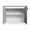 Ver imagem 7 de Armário Baixo para Escritório e Home Office Travamento com Chave 2 Portas 1 Prateleira MDP 80cm