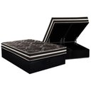 Ver imagem 1 de Conjunto Box Baú Queen: Colchão Espuma Paropas D28 / Master Ag80 Black Double Face 17 + Base Crc