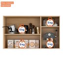 Ver imagem 5 de Armário Aéreo para Cozinha 2 Portas 2 Nichos 120 Cm Áustria Valdemóveis Cinamomo/off White
