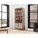 Ver imagem 5 de Cristaleira Nativa 4 Portas 3 Prateleiras MDF-MDP 85cm Off White
