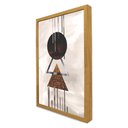 Ver imagem 5 de Quadro Decorativo Abstrato Geométrico em Moldura Caixa Tacolado Moldura Trad 1cm Branca com Vidro 30